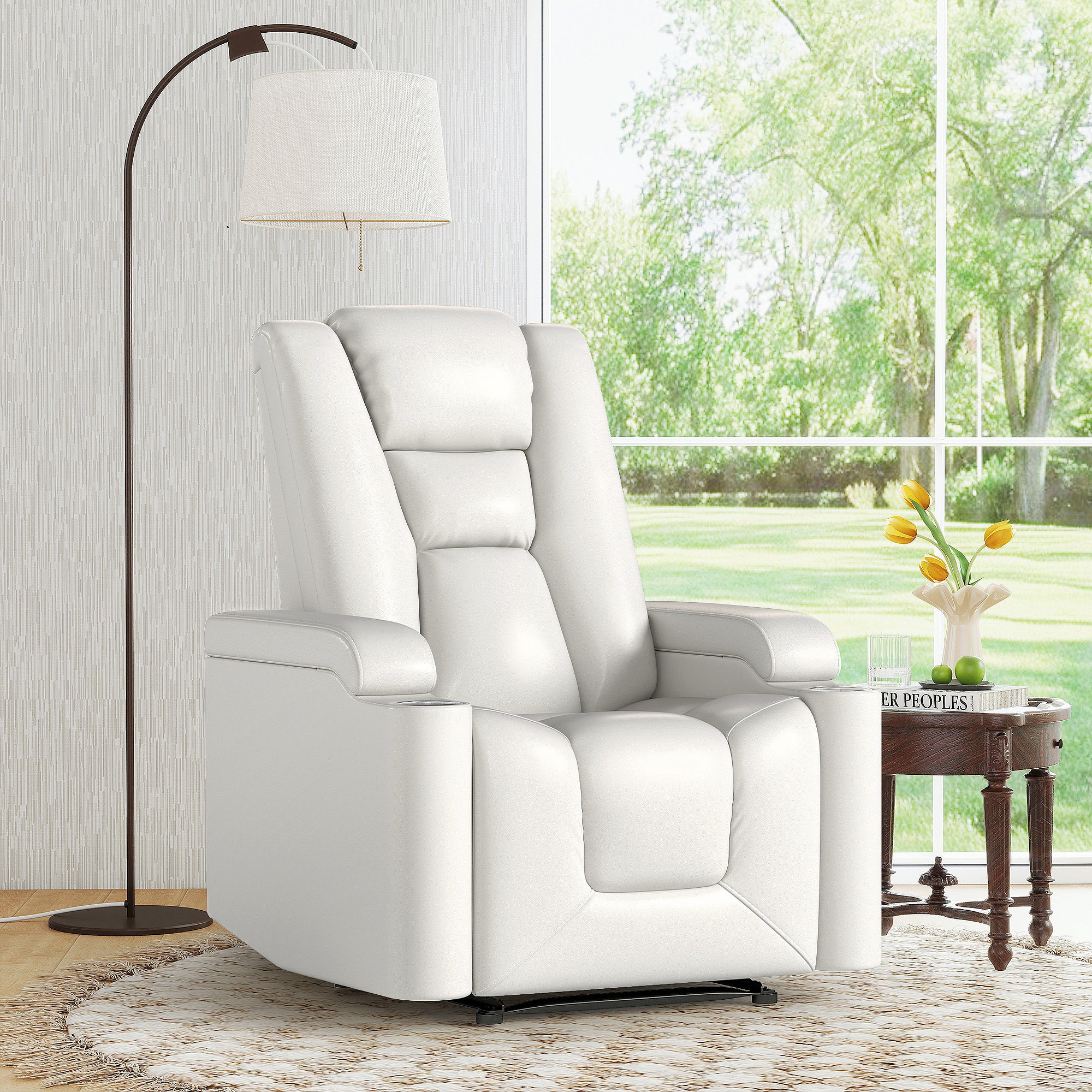 Red Barrel Studio® Keyaun 35'' Wide Modern and Soft Vegan Leather